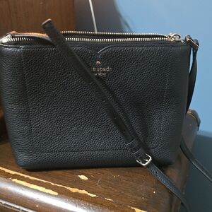 Kate Spade Black Textured Crossbody Bag